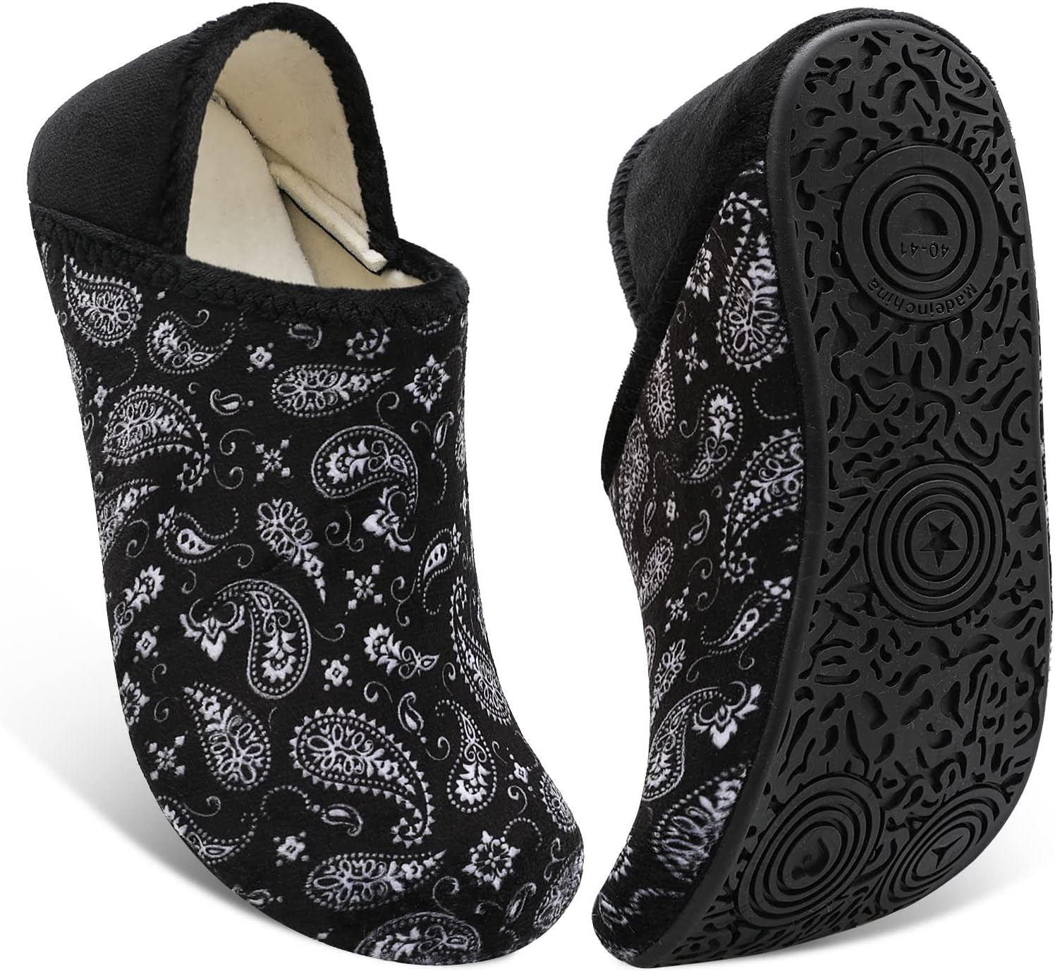 

Женские и мужские тапочки Fires с резиновой подошвой, мягкие и легкие, домашние носочные тапочки для носки дома, нескользящие для использования внутри и снаружи, черный