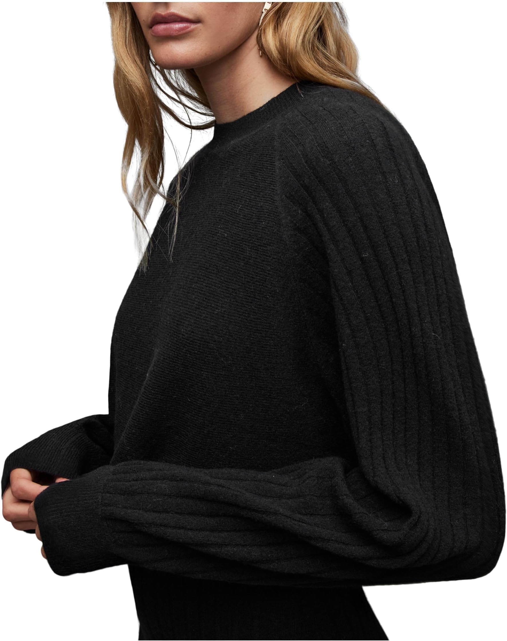 Платье AllSaints Margot Crew Dress, цвет Black 1 — фото 3