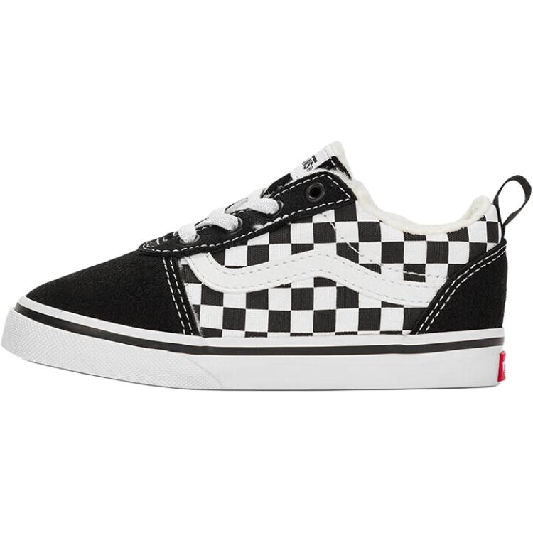 Детская износостойкая обувь низкая для малышей Black White Vans — фото 2