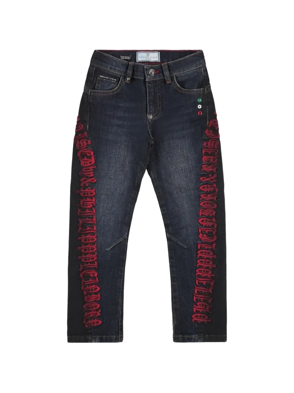 Брюки «готика», крой Milano Philipp Plein Junior, синий
