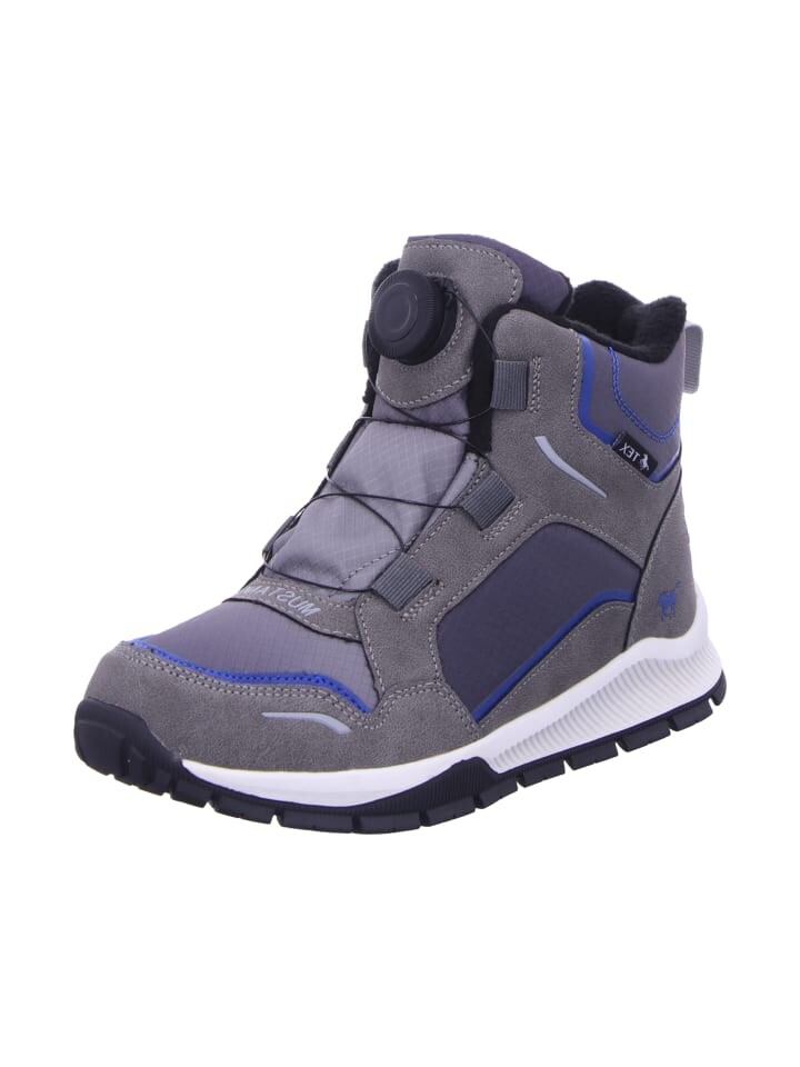 

Сапоги Mustang Klettstiefel Mit Tex, серый