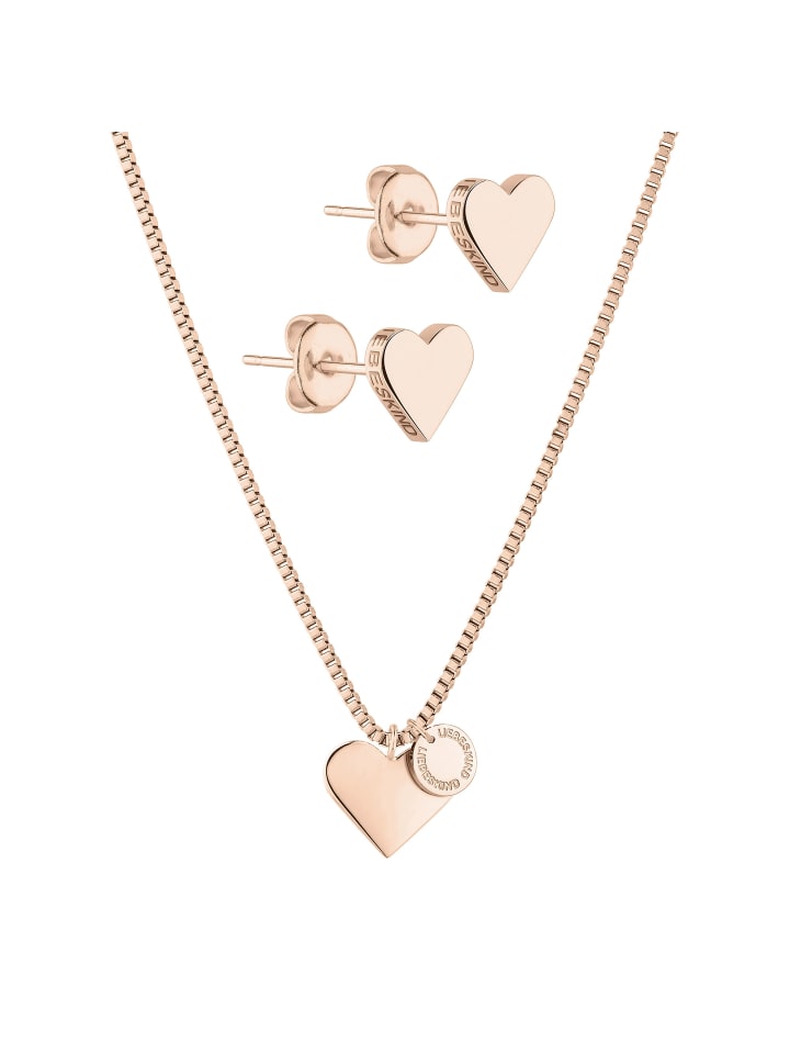 

LIEBESKIND BERLIN Колье Schmuck-Set Classy Heart in roségold