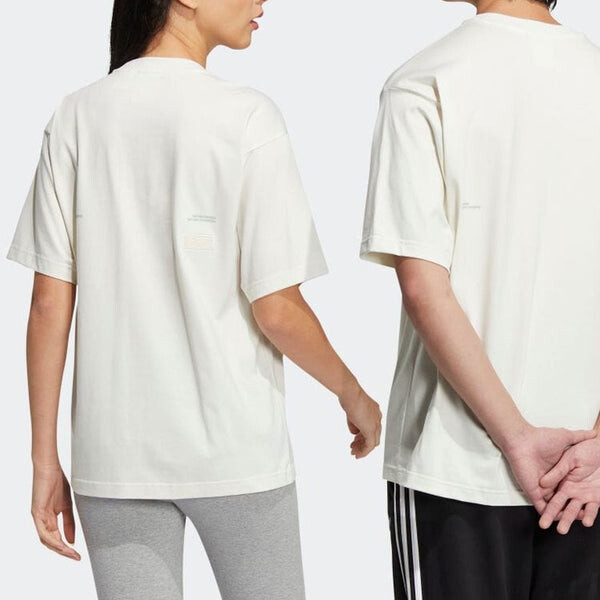 Футболка adidas originals Round Neck Dropped Shoulder Sleeves Large Logo Printing Short Sleeve Unisex White T-Shirt, белый — фото 3