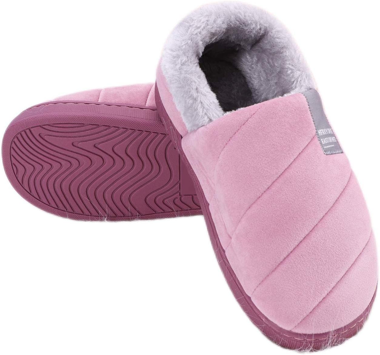 

IBLUELOVER мужские зимние тапочки 8-12US с теплой стелькой из пены с эффектом памяти, нескользящие домашние тапочки, фиолетовый