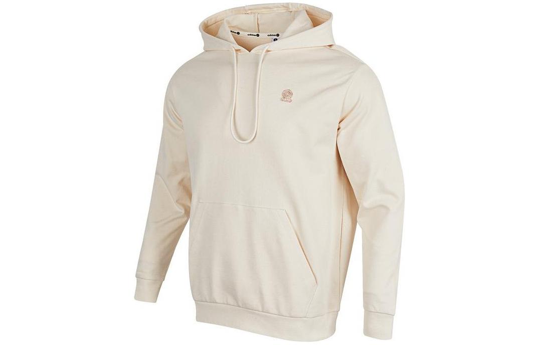 Adidas Neo Толстовка унисекс, цвет экрю, с капюшоном, средний размер, стандартный размер — фото 3