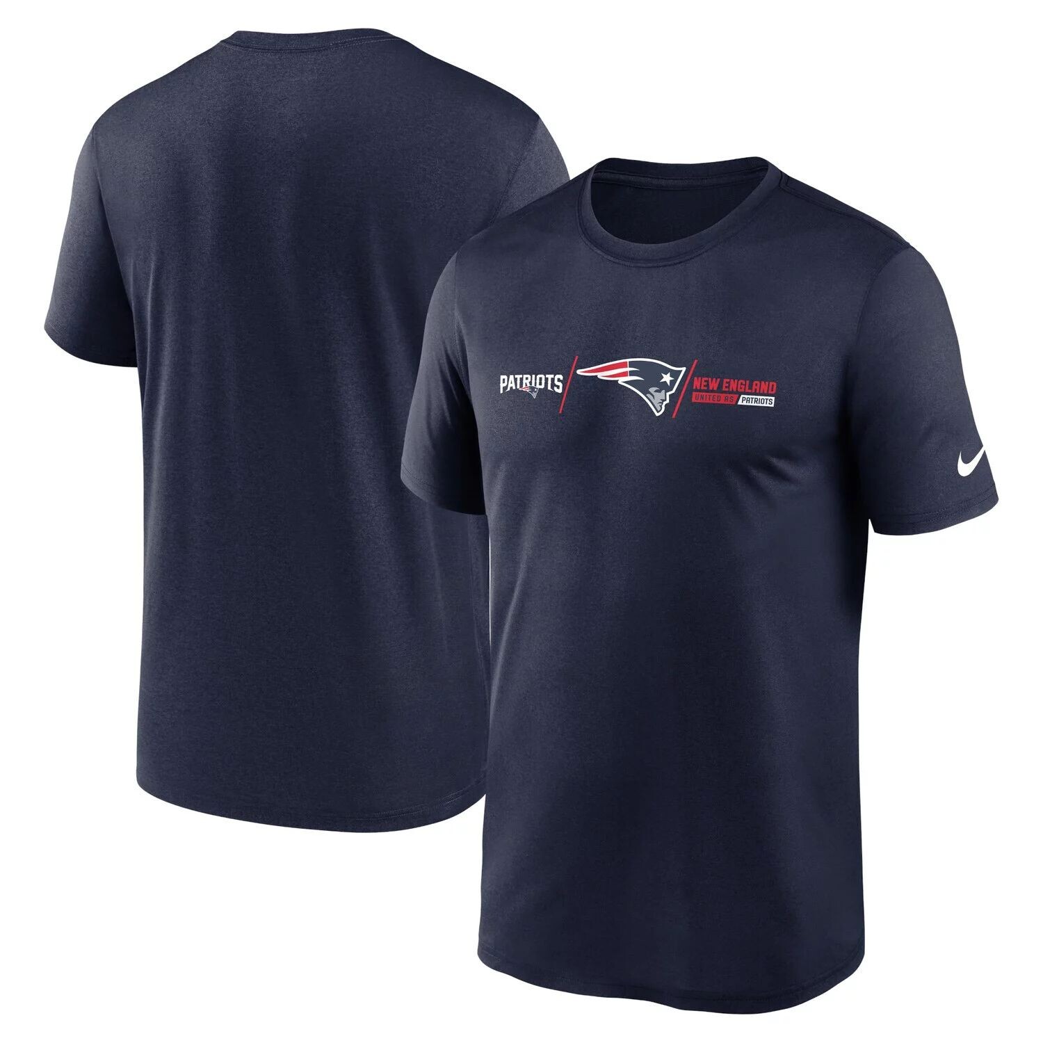 

Мужская темно-синяя футболка New England Patriots Horizontal Lockup Legend Nike, Синий, Мужская темно-синяя футболка New England Patriots Horizontal Lockup Legend Nike