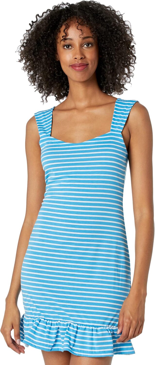

Платье BCBGeneration Striped Knit Cap Sleeve Dress GTX1P51, цвет Azure