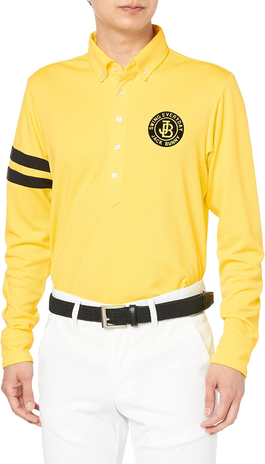 

Мужская рубашка-поло с длинным рукавом Jack Bunny 262-3161229 (на пуговицах, однотонная) / для гольфа, желтый