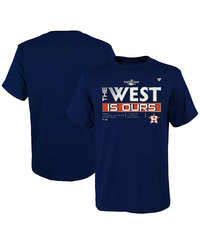 

Темно-синяя футболка Big Boys Houston Astros 2022 AL West Division Champions в раздевалке Fanatics