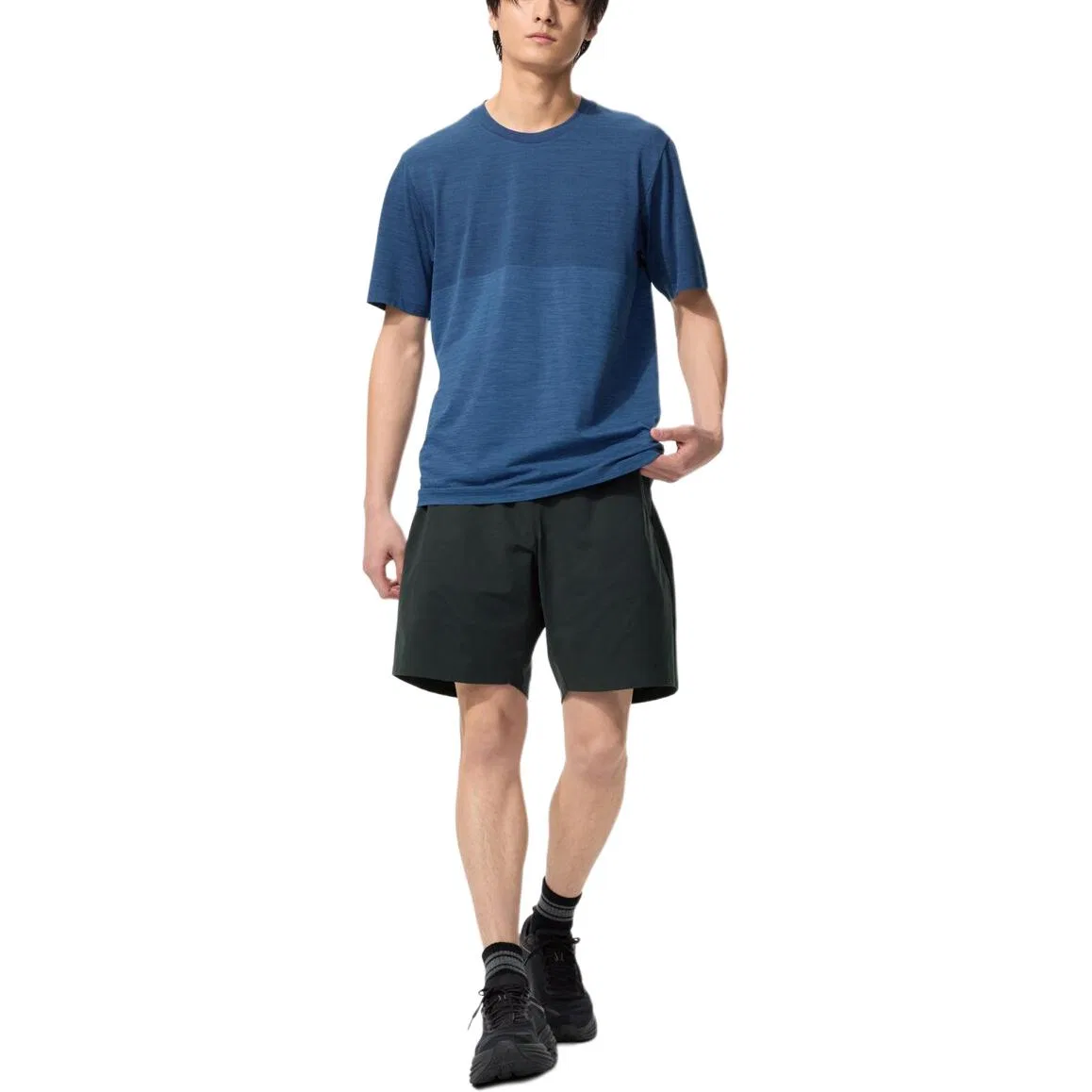 Футболка SS26 унисекс морской синий, круглый вырез UNIQLO, Sea Blue — фото 3