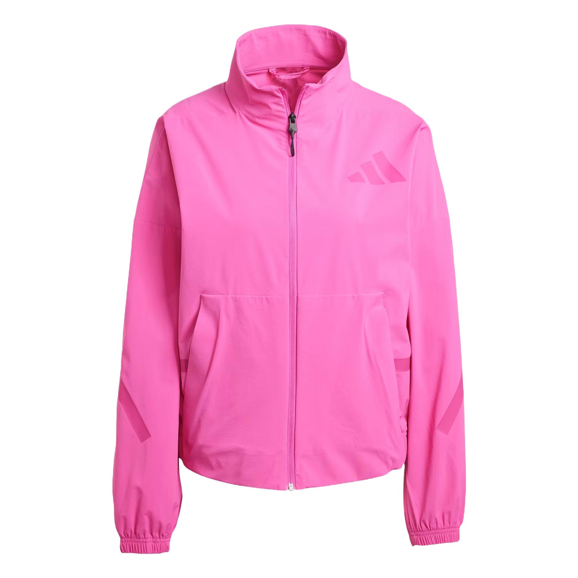 Adidas Застёгивающаяся на молнию куртка с высоким воротником, Semi-Transparent Fuchsia — фото 2
