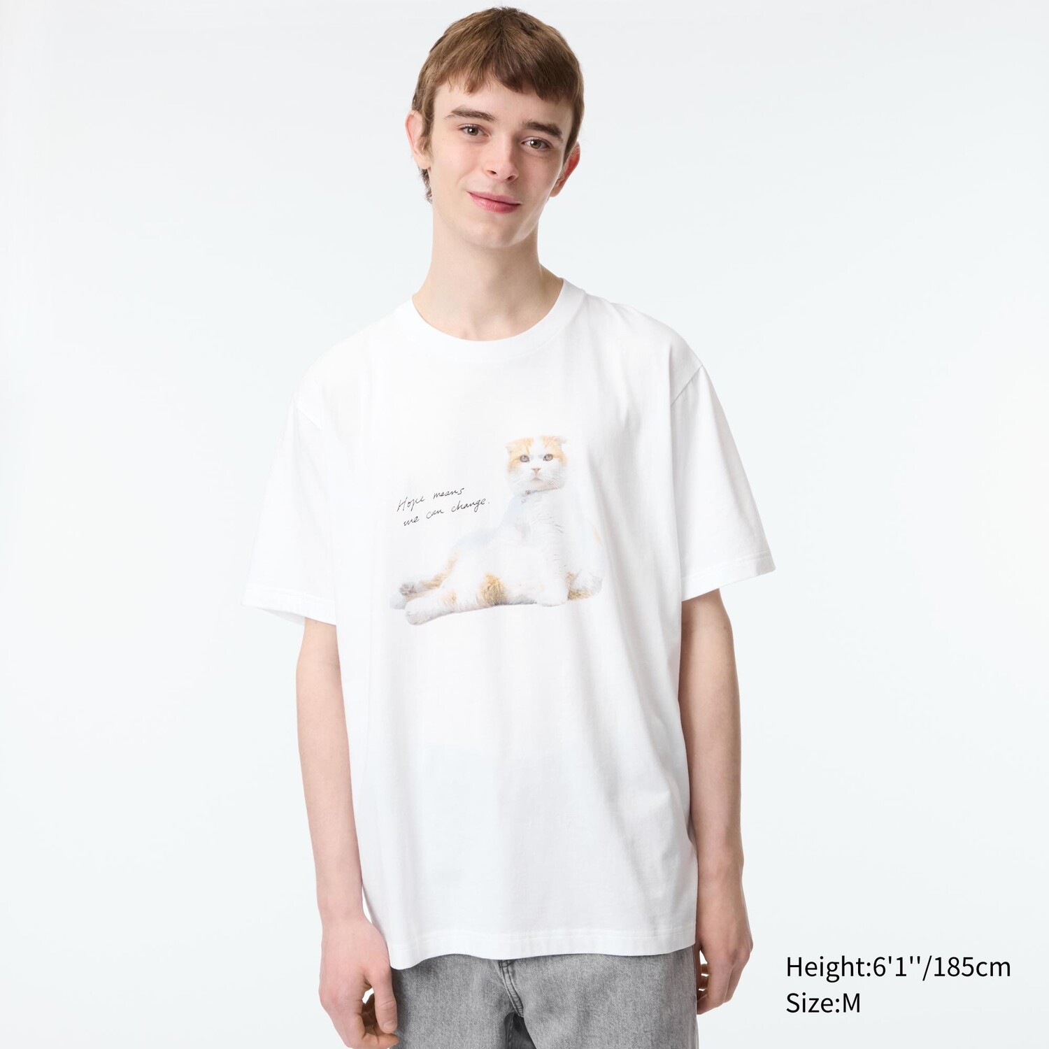 Футболка с принтом PEACE FOR ALL (Takeshi Yoro) UNIQLO, белый — фото 3