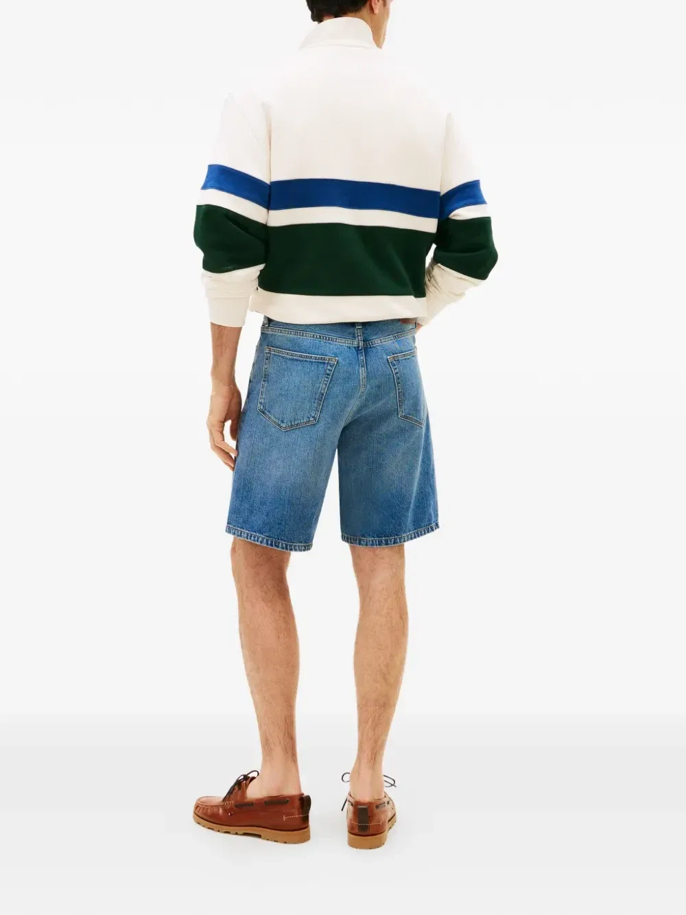 Джинсовые шорты с эффектом потертости Tommy Hilfiger, синий — фото 3