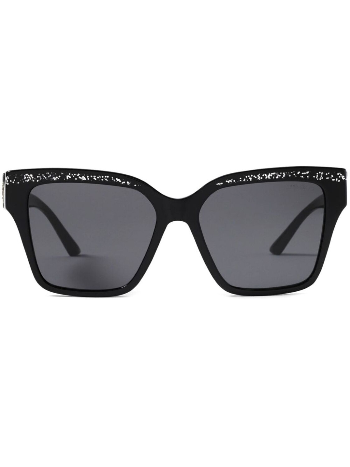

Солнцезащитные очки в квадратной оправе с блестками Jimmy Choo Eyewear, черный