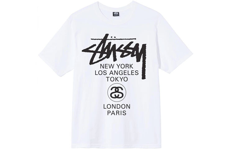 Футболка World Cruise Series унисекс Stussy, хаки — фото 3