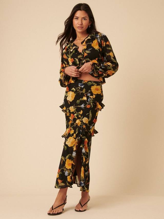 

Камала юбка с рюшами и цветочным принтом Nobody's Child, Multi