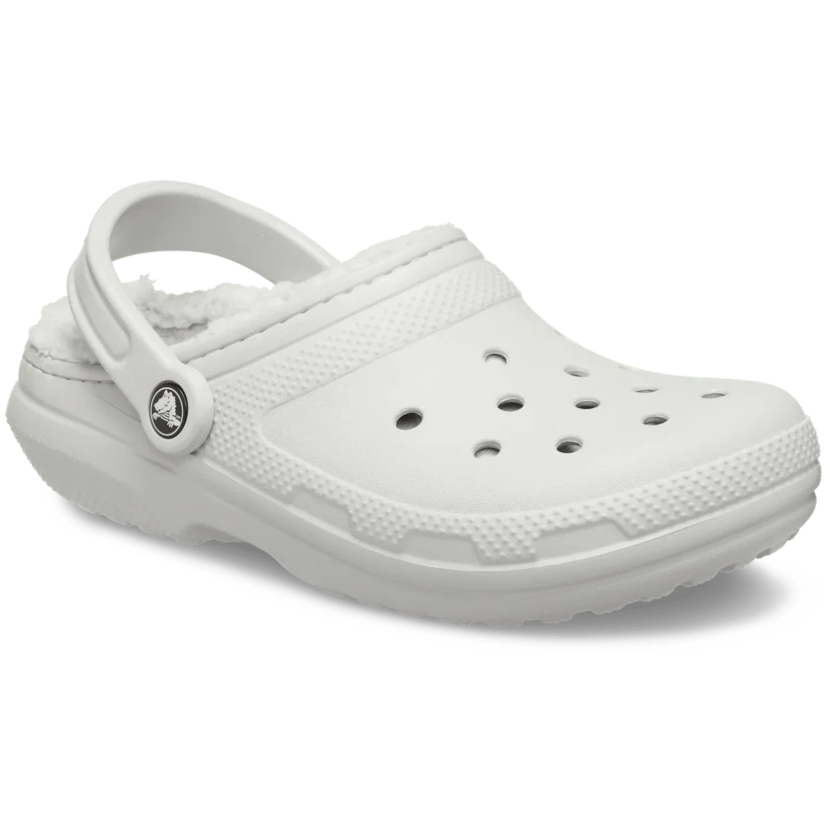Классические сабо с подкладкой Crocs, белый/серый — фото 3