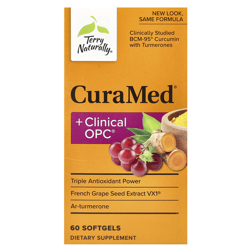 

Terry Naturally, CuraMed + Clinical OPC, 60 мягких таблеток
