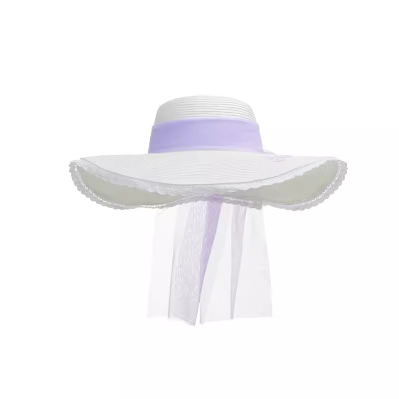 

Disney StellaLou Широкая Полярная Соломенная Шляпа IP Мерч Purple Shanghai