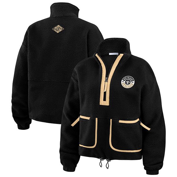 

Женская черная куртка-полузип Polar Fleece New Orleans Saints Wear By Erin Andrews