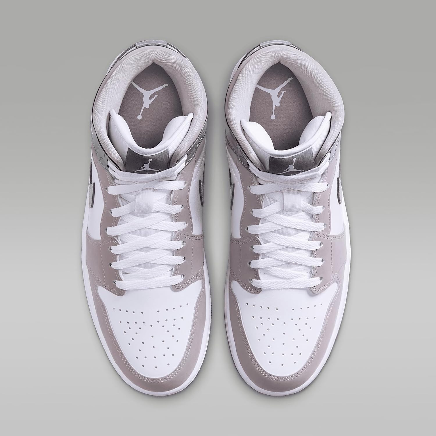 Мужские кроссовки Nike Air Jordan 1, белый/серый — фото 4