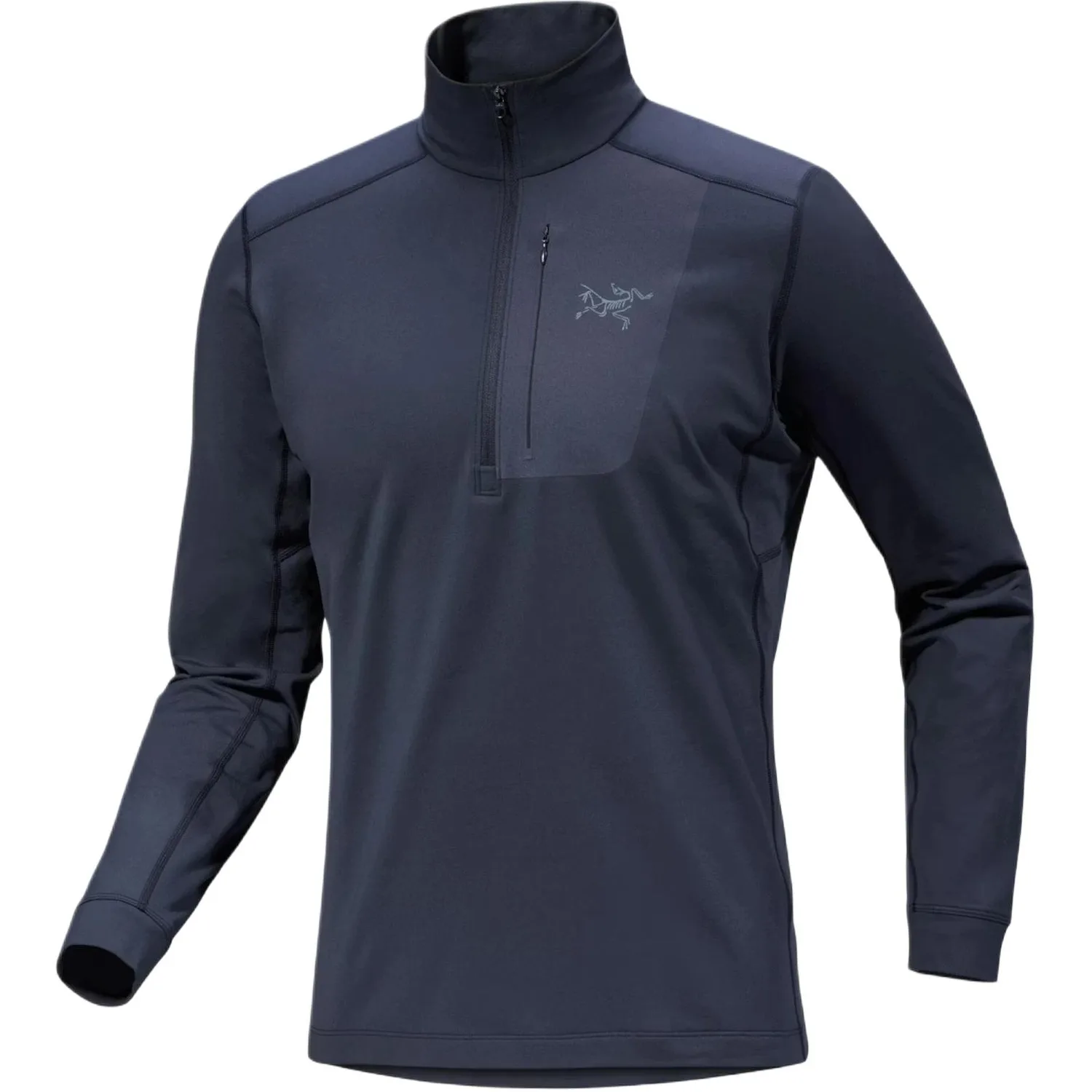 Толстовка RHO LT Zip Neck мужская Arcteryx, Black Sapphire/Black Sapphire