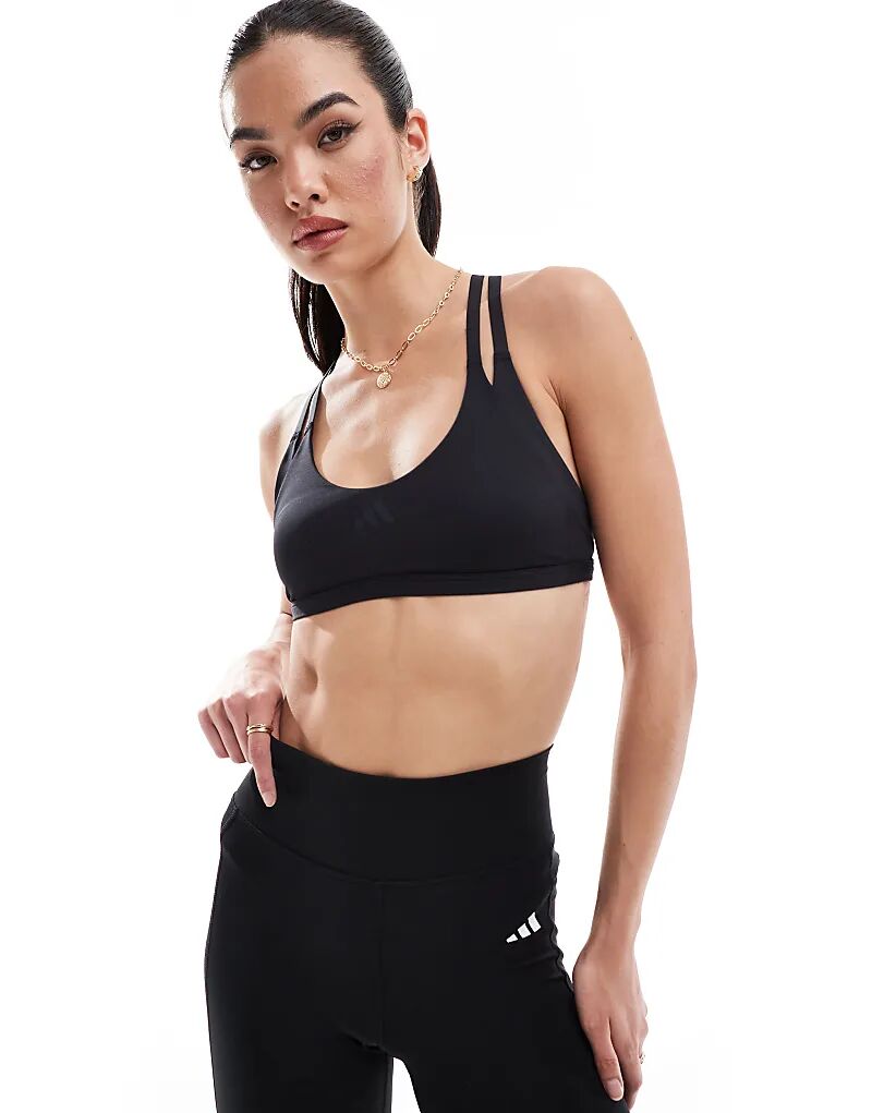 

Бюстгальтер adidas Training Strength Light Support черного цвета adidas performance