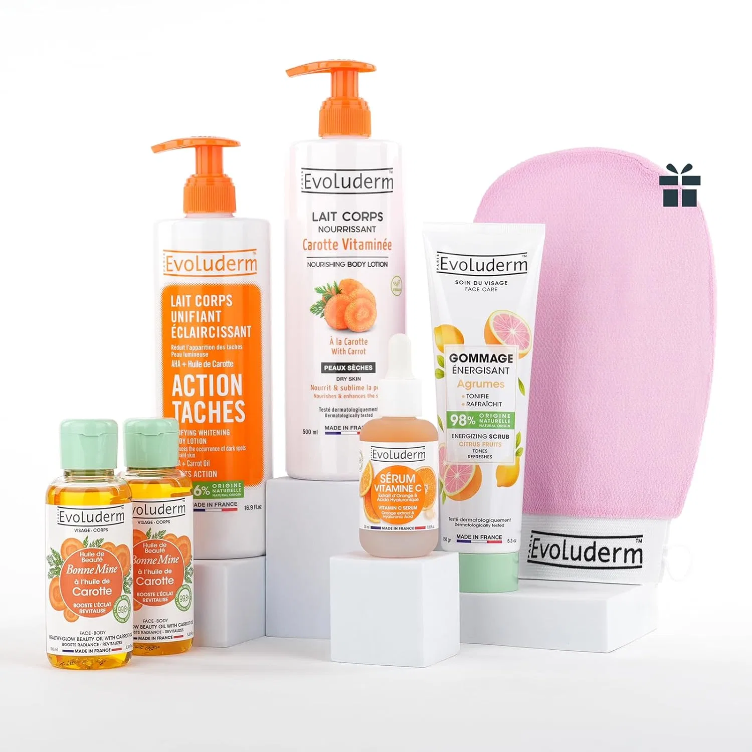 Набор средств для лица и тела «Routine Éclat» от EVOLUDERM Evoluderm