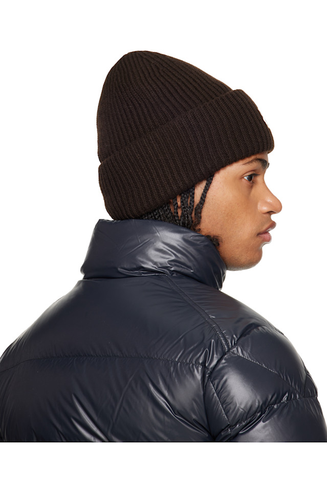 Moncler Шапка из коричневой шерсти и кашемира — фото 3
