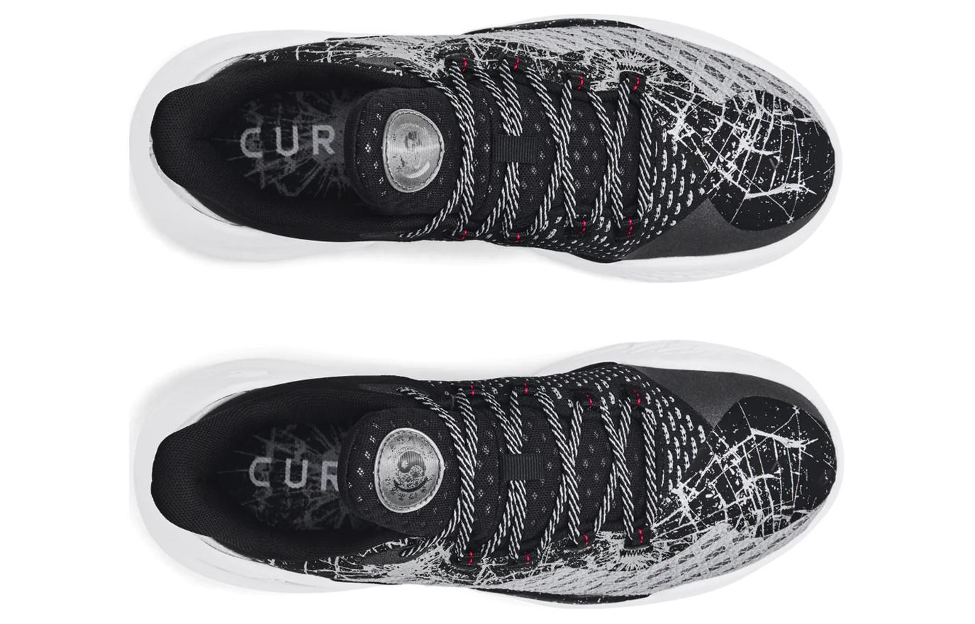 Кроссовки Under Armour Curry 11 Bruce Lee Future Dragon, белый черный серый — фото 4