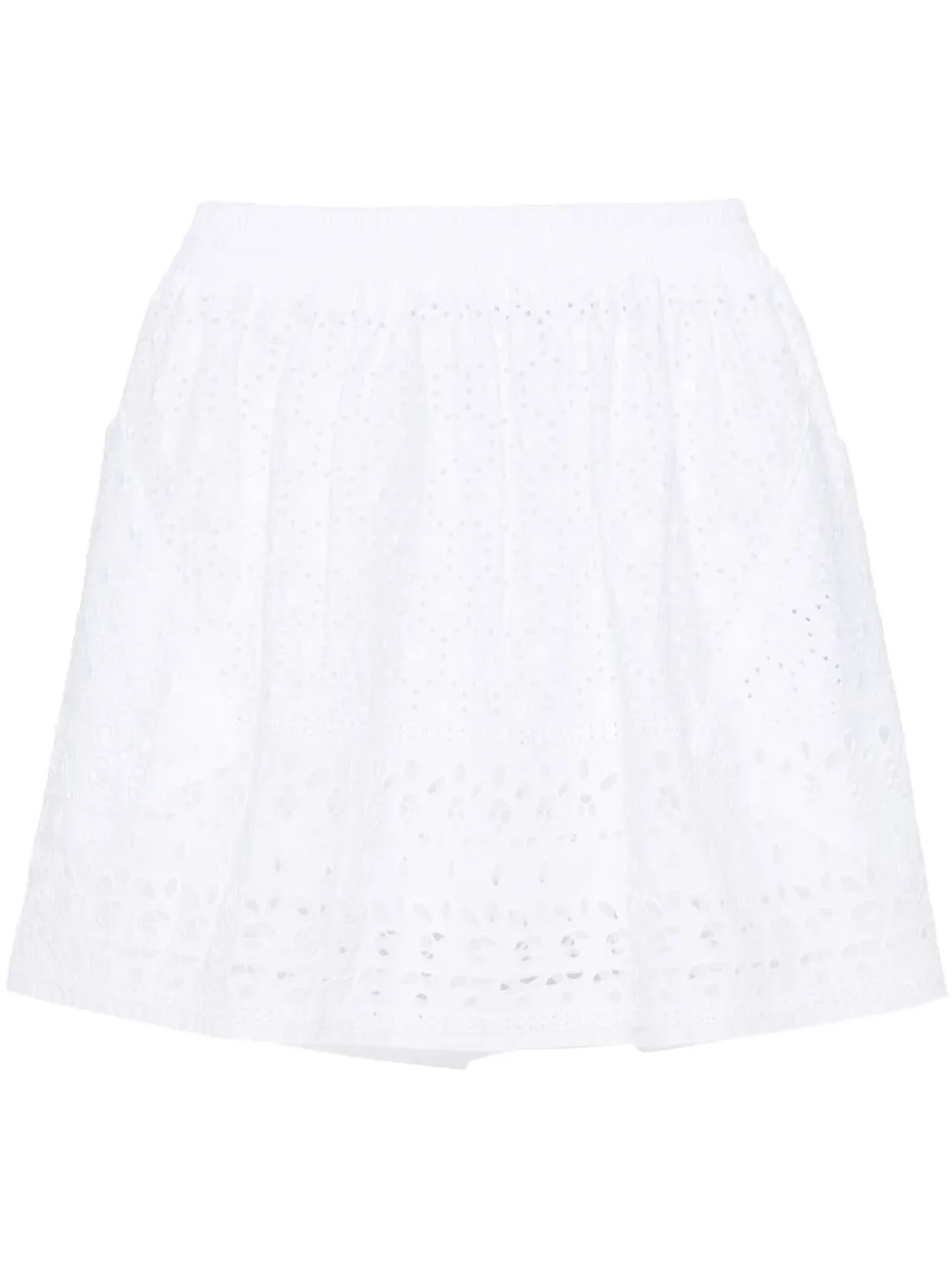 

Юбка мини с английской вышивкой Ermanno Scervino, белый