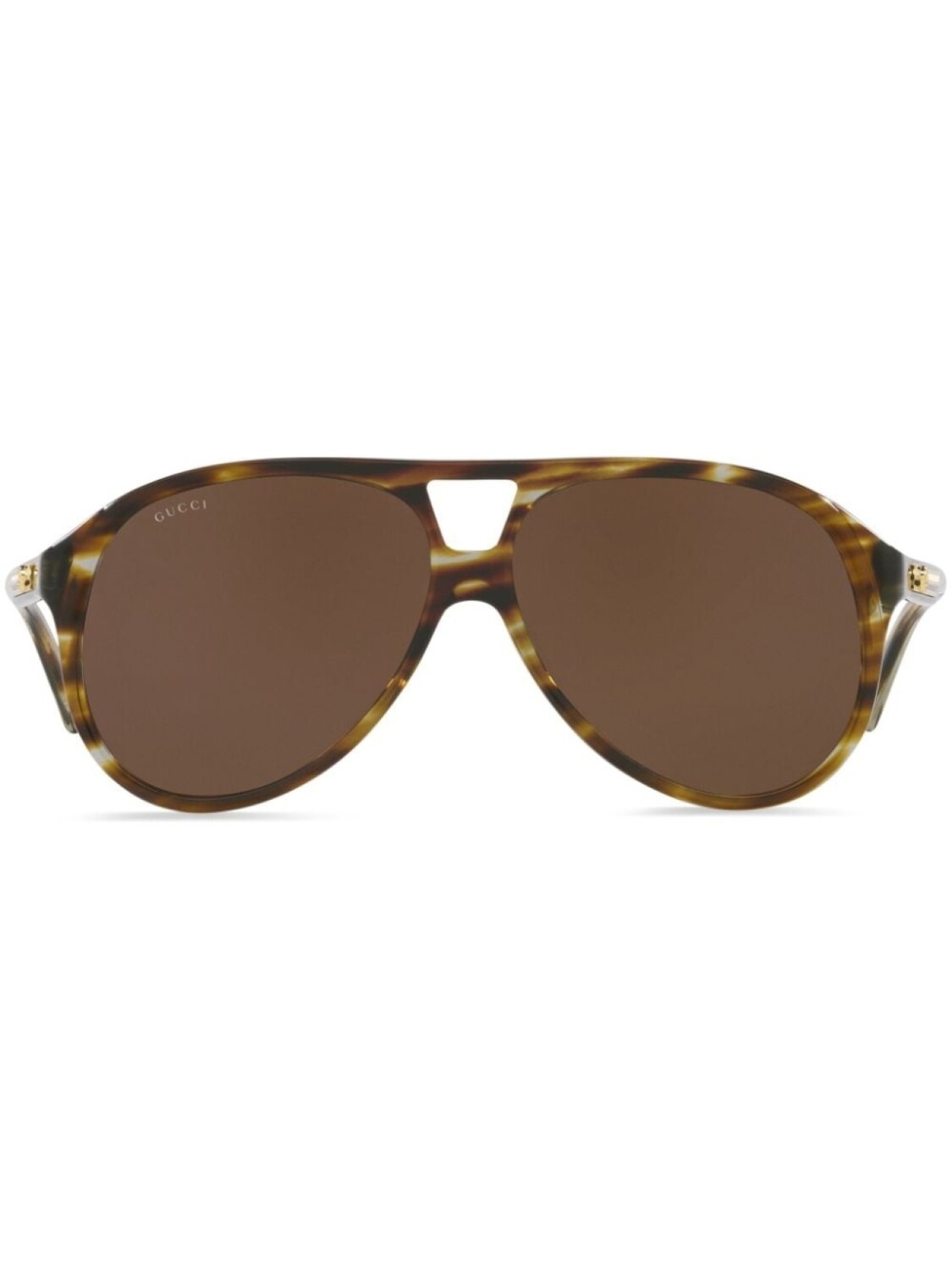 

Солнцезащитные очки-пилоты с логотипом Interlocking G Gucci Eyewear, зеленый