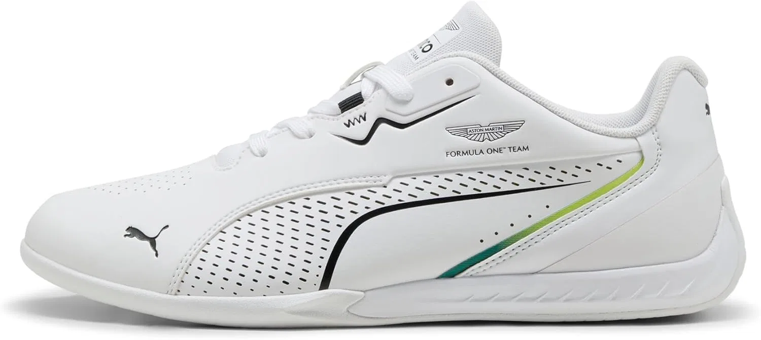 Кроссовки PUMA Adult x Aston Martin ARAMCO F1 Team Drift Cat 11 Low Trainers, White Green Lux — фото 3