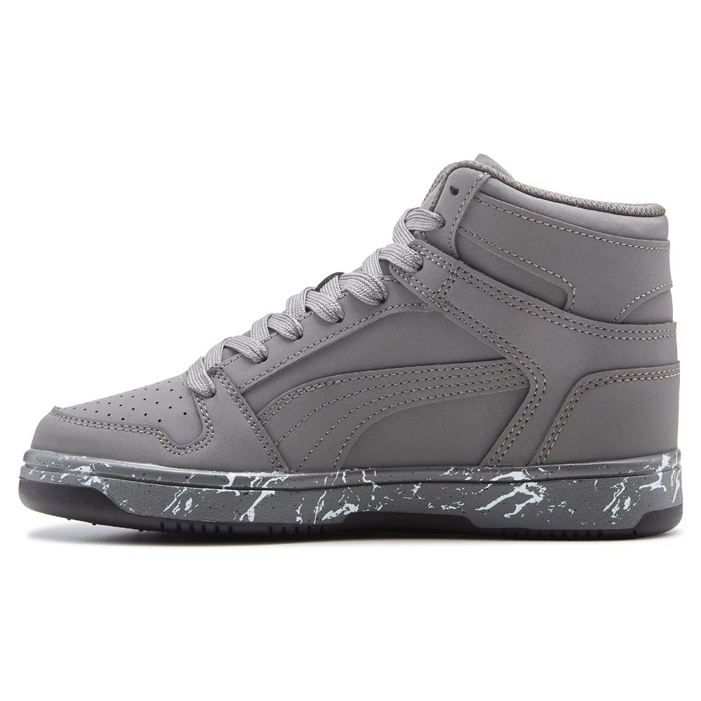 Детские кроссовки высокие Rebound Layup Puma для старших детей, grey/nubuck — фото 3