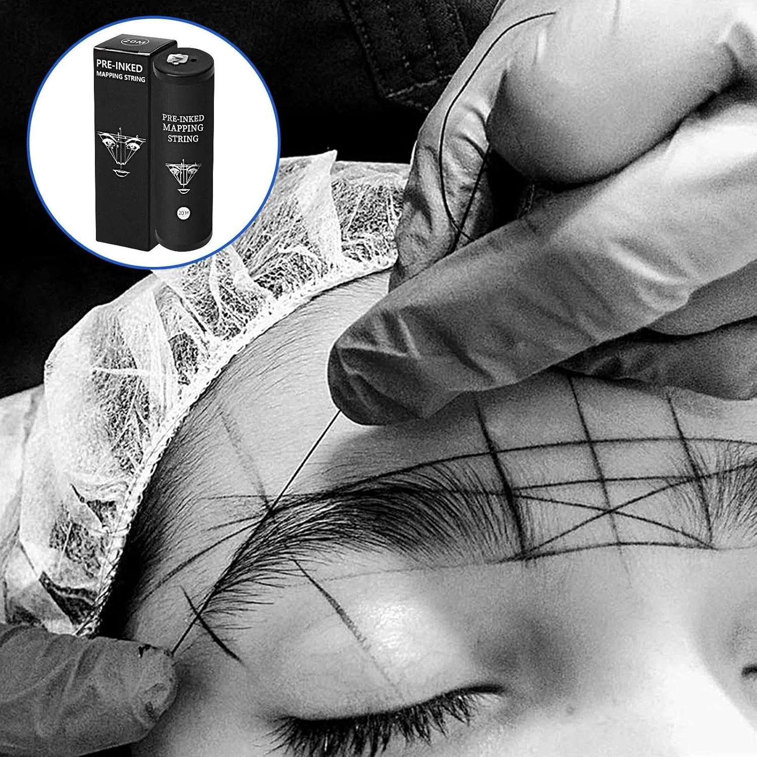 Нить для бровей Brow Mapping Thread, черная, 20 м — фото 3