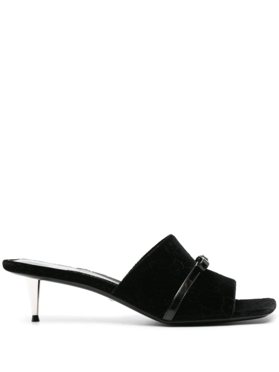 

Gucci бархатные мюли с логотипом GG, черный