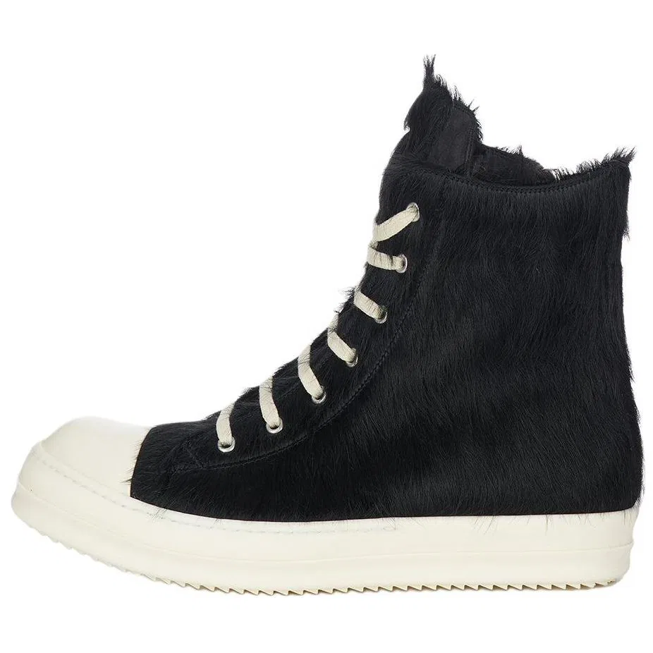 Кеды высокие из натуральной кожи Black RICK OWENS