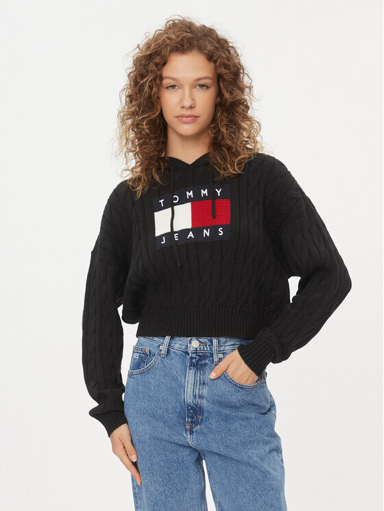 

Свитер обычного кроя Tommy Jeans, черный