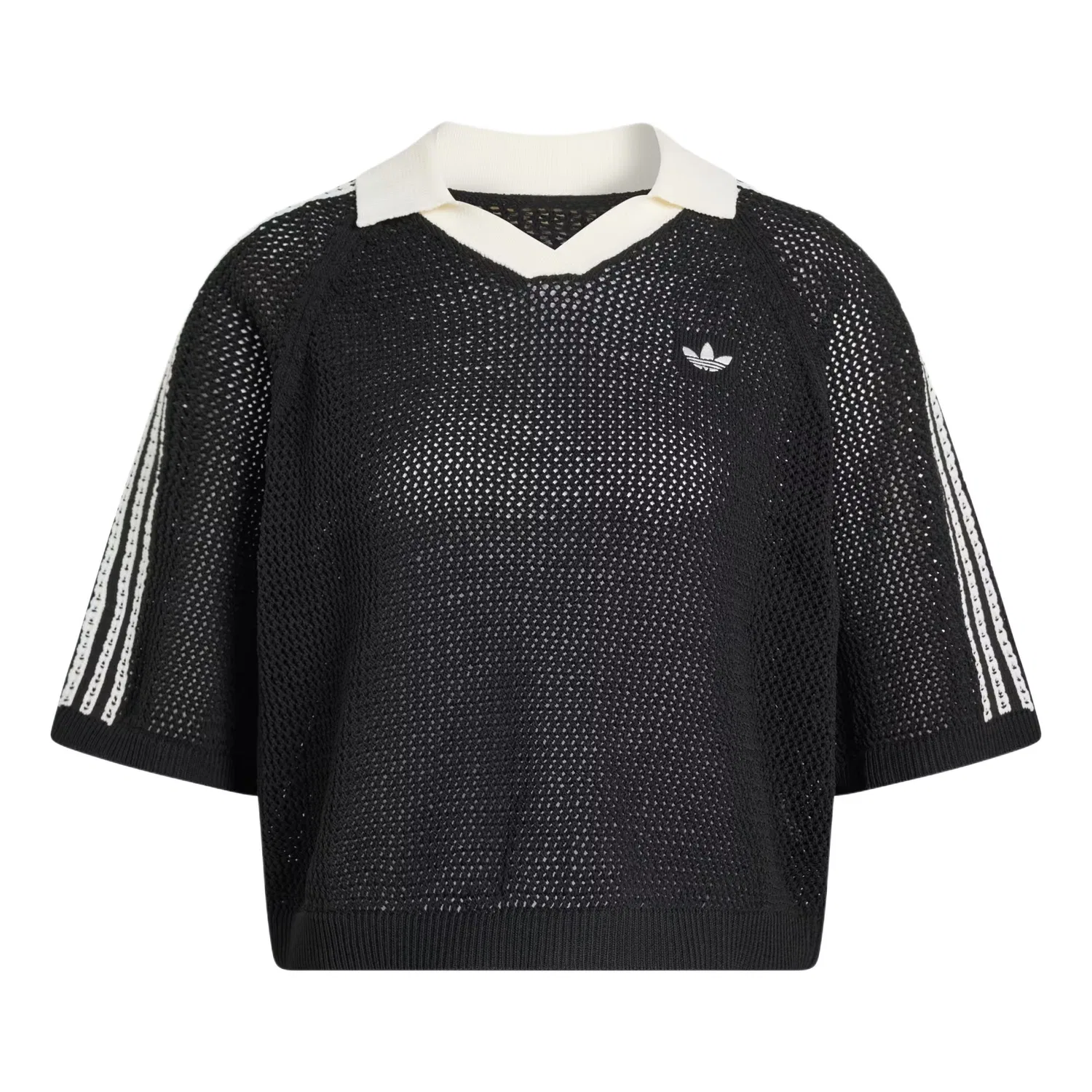 Повседневная футболка-поло Adidas Originals Oversize Mesh Polo Black