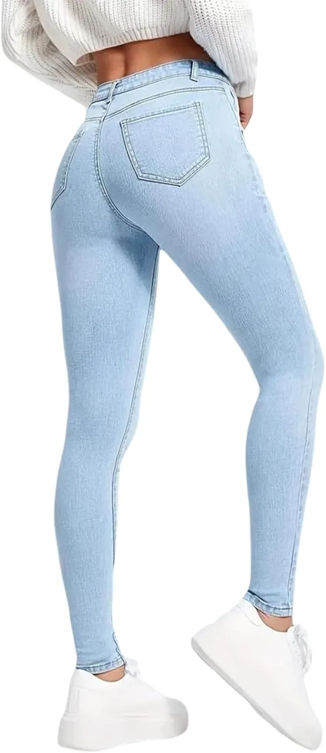 

Plus Size джинсы женские High Waisted Skinny Stretch