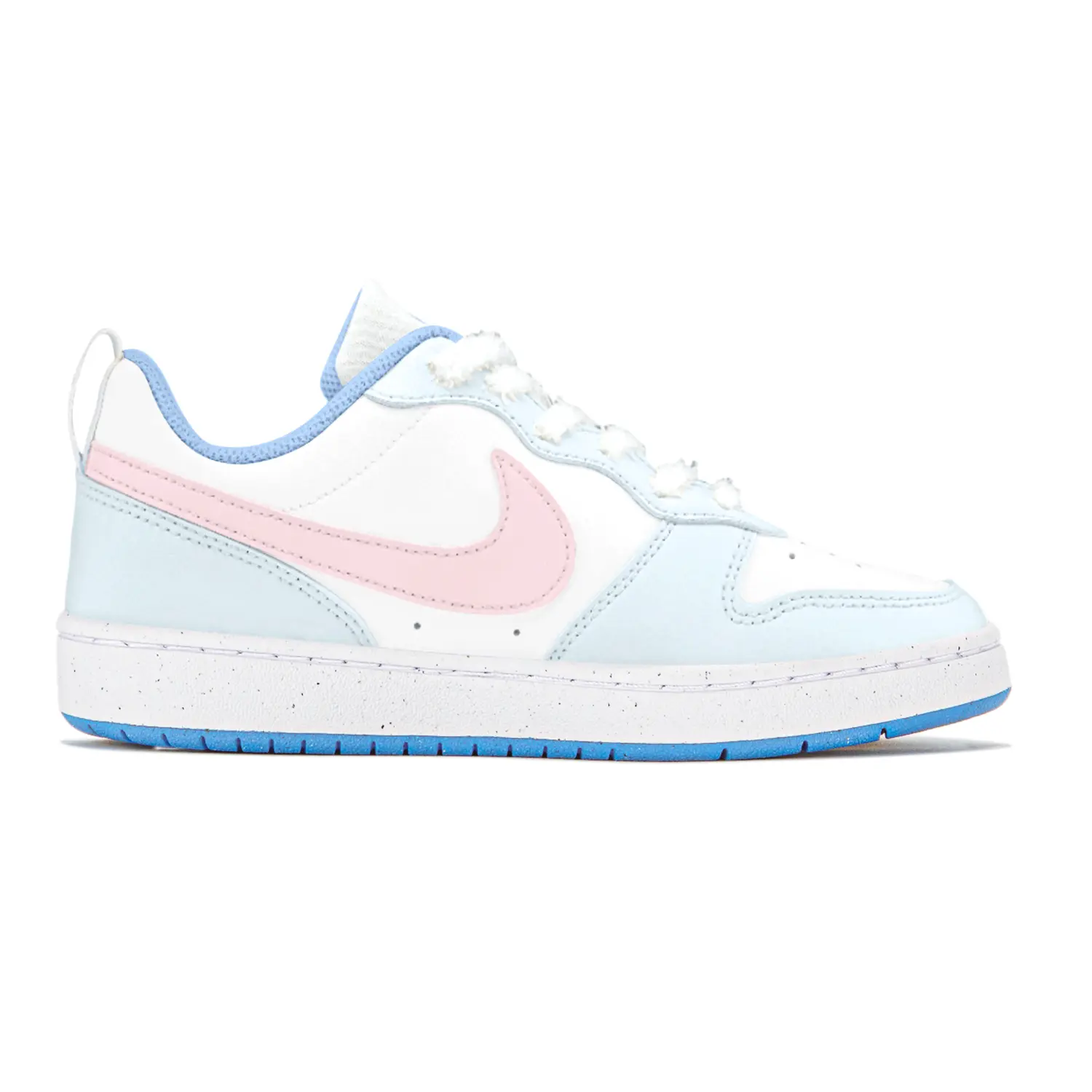 Nike Детские кроссовки для скейтбординга Court Borough Ice с кокосовым молоком, нескользящие, износостойкие, розовые, синие, подростковые — фото 2