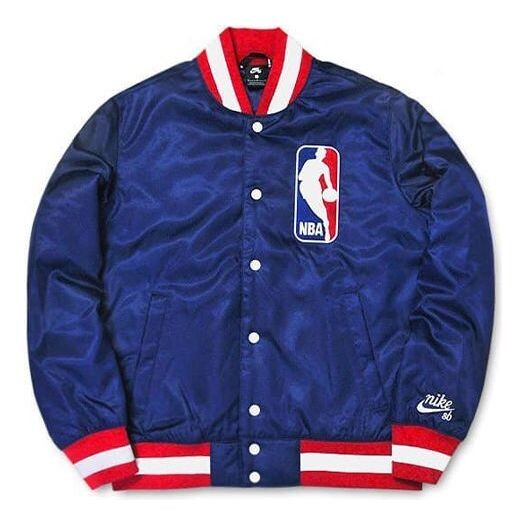 

Майка Nike SB x NBA Bomber Crossover Skateboard Casual Sports baseball uniform Jacket Blue, синий