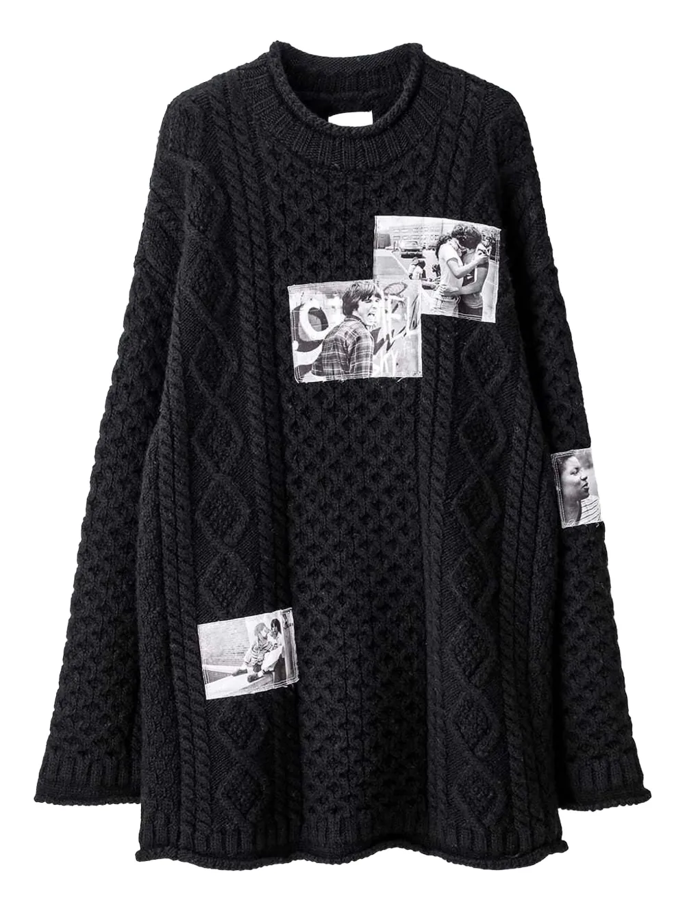 

Огромный свитер "Рыбак" Takahiromiyashita The Soloist, черный