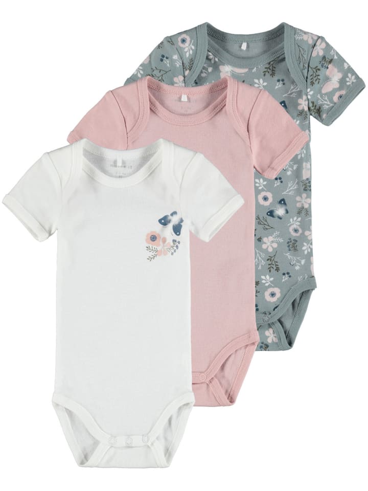 

Name it Комплект из 3 детских боди с короткими рукавами NBFBODY, бледно-лиловый цвет