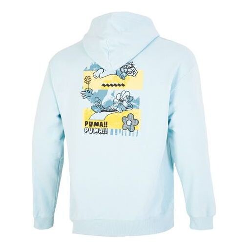 

Толстовка downtown logo hoodie 'blue' Puma, синий