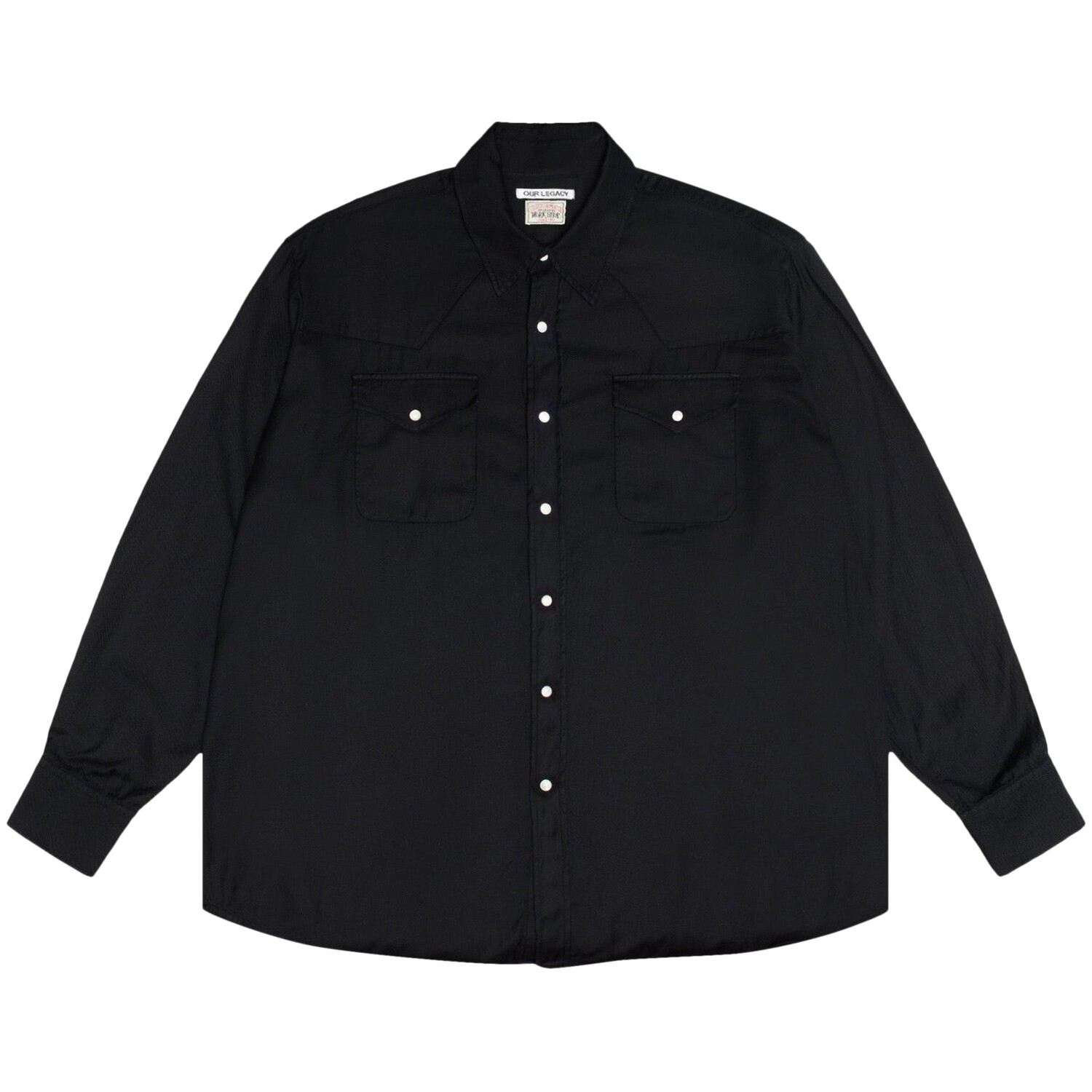 

Рубашка Ranch Stussy x Our Legacy Work Shop, цвет Черный твил с высокой круткой