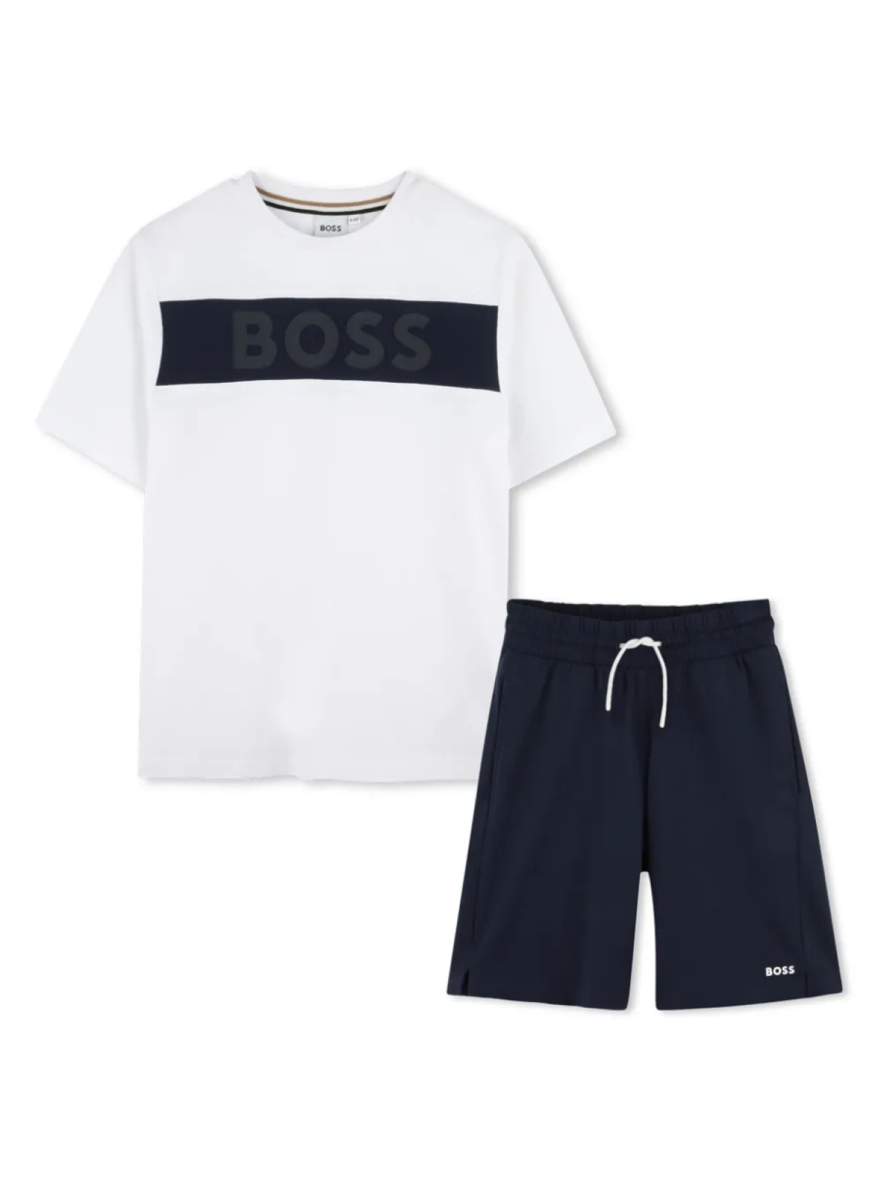 

Комплект из футболки и шорт BOSS Kidswear, белый