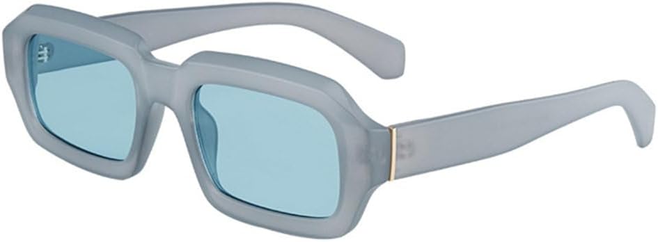 

Модные солнцезащитные очки в форме многоугольника и прямоугольника для защиты от ультрафиолета UV400, женские, в стиле ретро, ​​сине-зеленые, мужские generic, C1-30903