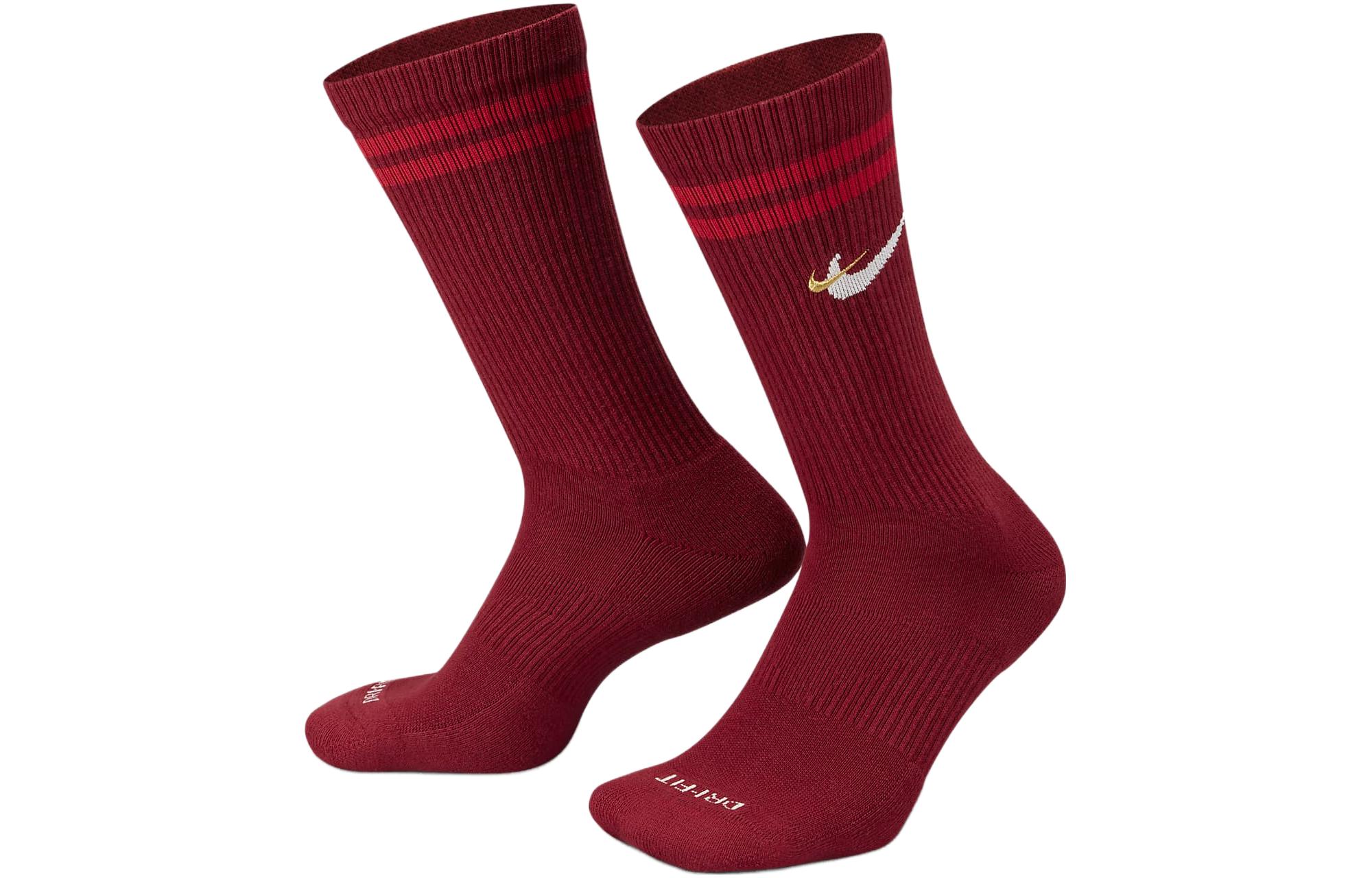 

Носки унисекс Nike до середины икры, цвет 1 set of 2 double (red)