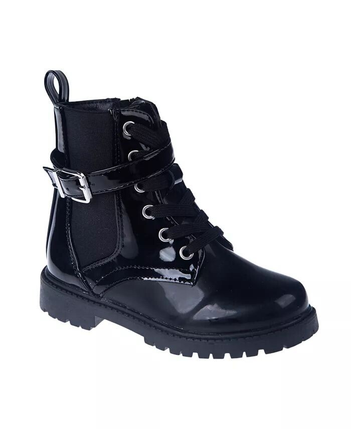 

Ботинки для девочек на шнуровке с пряжкой и клином Vince Camuto, черный